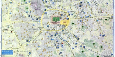 Карта минаваре Мадзіна Саудаўская Аравія